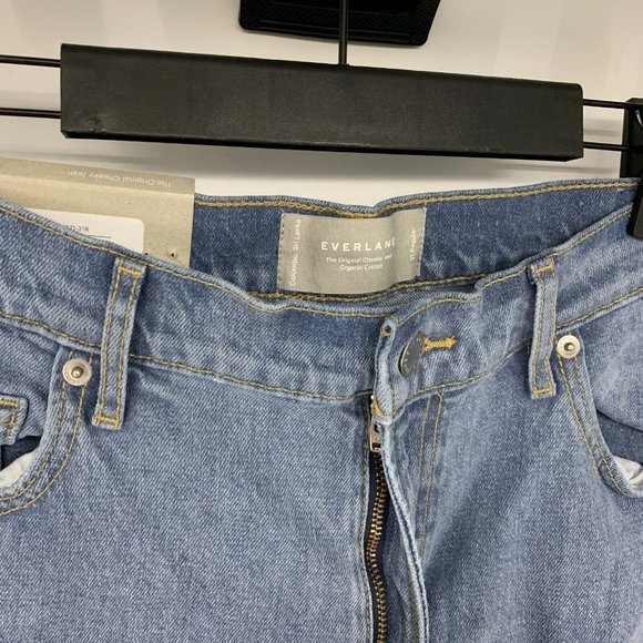 Everlane Jeans Original Cheeky High Rise Blue Denim Straight - Picture 5 of 12